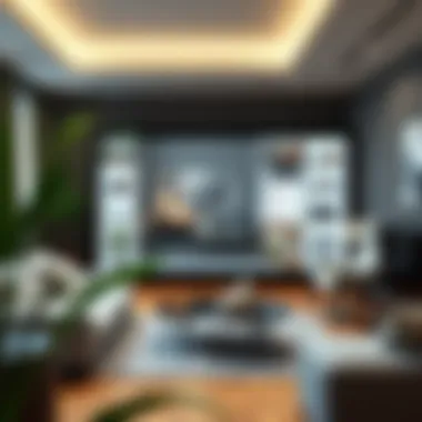 Innovative Online Design Tools A virtual room design interface displaying digital furniture and decor placements