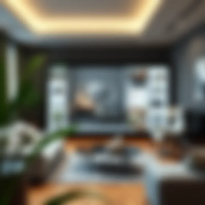 Innovative Online Design Tools A virtual room design interface displaying digital furniture and decor placements