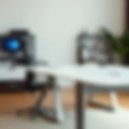 Modern office desk with sleek design