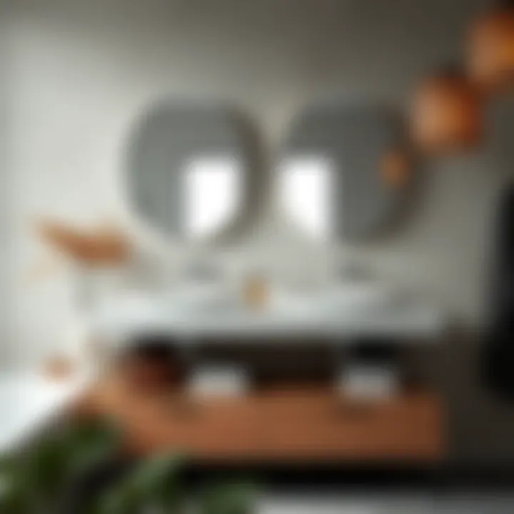 Elegant Dual Sink Design with Storage Elegant dual sink setup with ample storage underneath