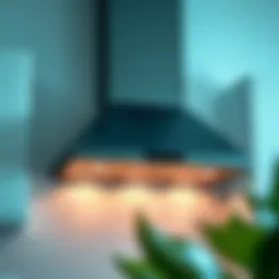 Sleek design of a ducted wall mount range hood