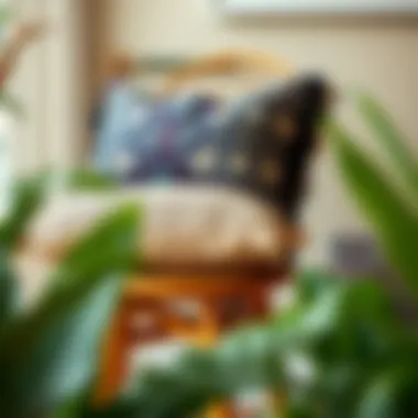 Natural materials used in boho chair cushions, such as jute and cotton