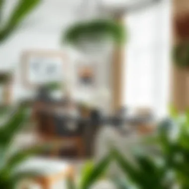 Elegant dining area featuring boho-style cushions and decor