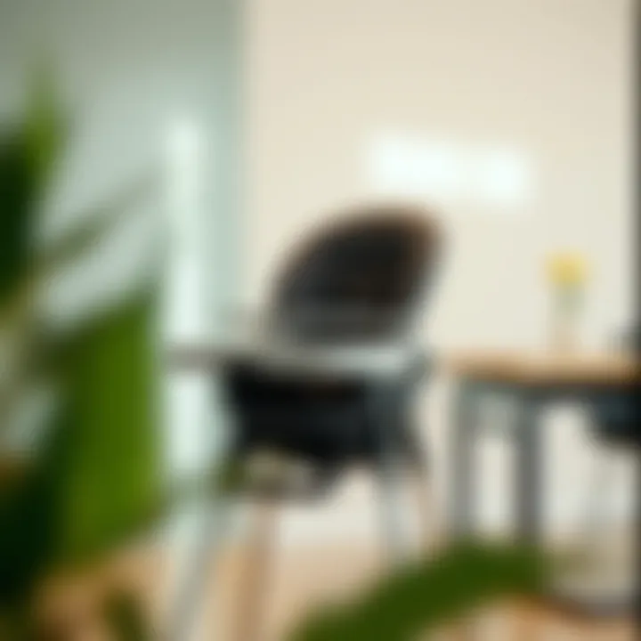 Ergonomic Highchair Features Highchair showcasing ergonomic features and adjustable components