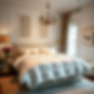 Elegant Bedroom with King-Sized Comforter Elegant bedroom showcasing a king-sized comforter