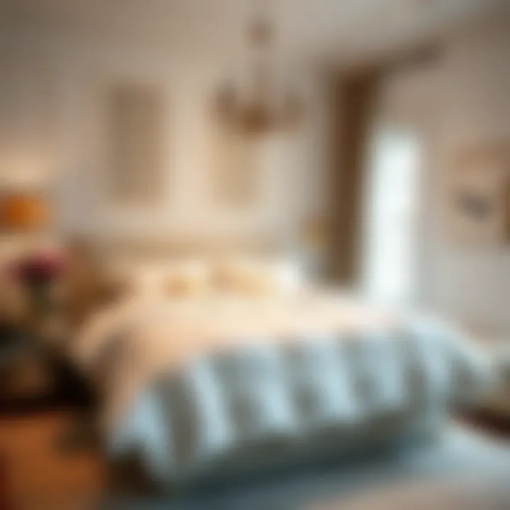 Elegant Bedroom with King-Sized Comforter Elegant bedroom showcasing a king-sized comforter