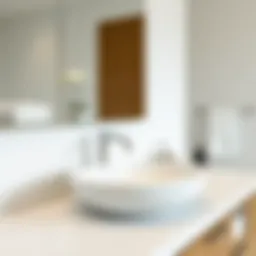 Elegant modern bathroom sink with a stylish counter