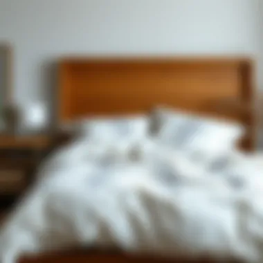Sustainable materials used in crafting white patterned duvet