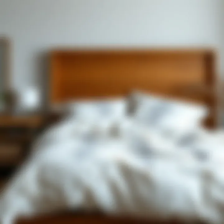 Sustainable materials used in crafting white patterned duvet