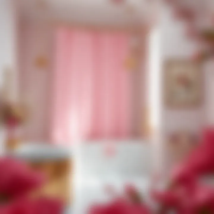 Elegant Arrangement of Gold and Pink Elements Elegant arrangement of gold and pink elements in bathroom