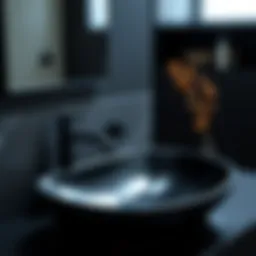 Stunning black ceramic sink showcasing sleek design