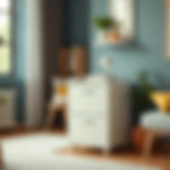 Space-Efficient Storage Solutions Compact vertical file cabinet ideal for small spaces