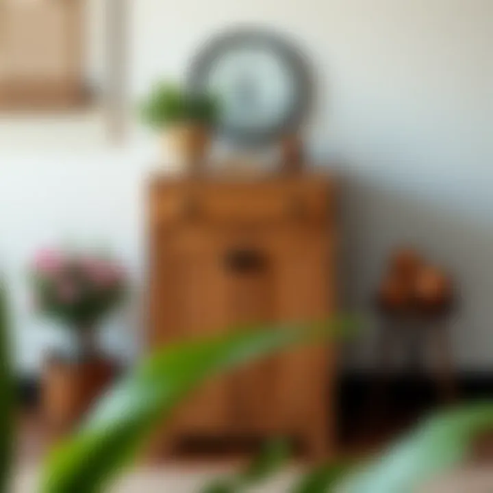 Rustic Aesthetic for Timeless Appeal Stylish wooden file cabinet with a rustic finish