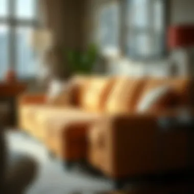 Style Meets Affordability: Vibrant Upholstery Stylish sectional with vibrant upholstery