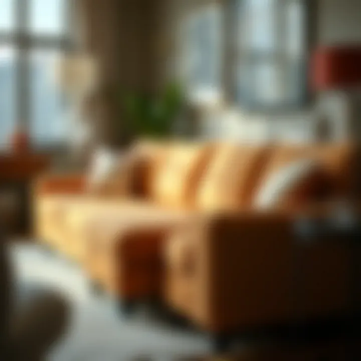 Style Meets Affordability: Vibrant Upholstery Stylish sectional with vibrant upholstery