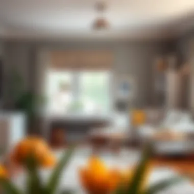 Cozy home office with white L-shaped desk and decorative items