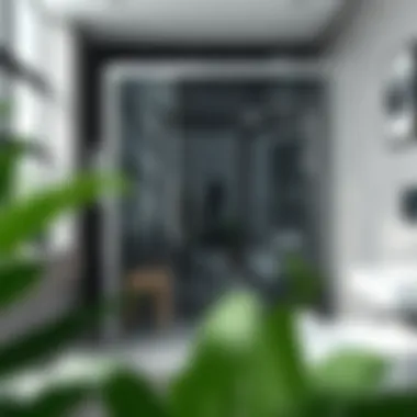 Contemporary Stylish Glass Shower Enclosure Stylish glass shower enclosure reflecting contemporary design