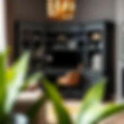 Elegant corner desk design with hutch