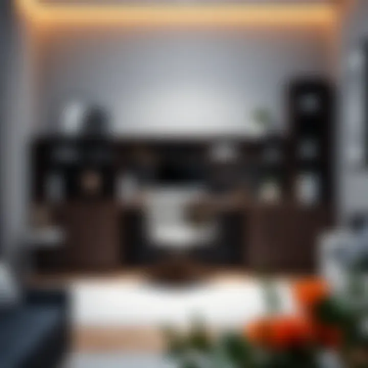 Stylish Corner Desk Showcasing Various Materials Stylish corner desk showcasing various materials