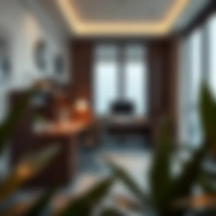 Trendy Corner Desk in Modern Office Setting Trendy corner desk in modern office setting