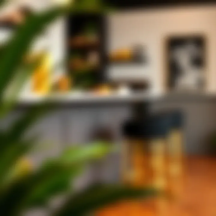 Decor Styles Enhanced by Black and Gold Stools Different decor styles complemented by black and gold bar stools