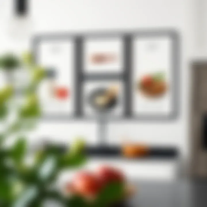 Stylish Black Frames Showcasing Culinary Inspirations Stylish black frames displaying culinary themes on kitchen walls
