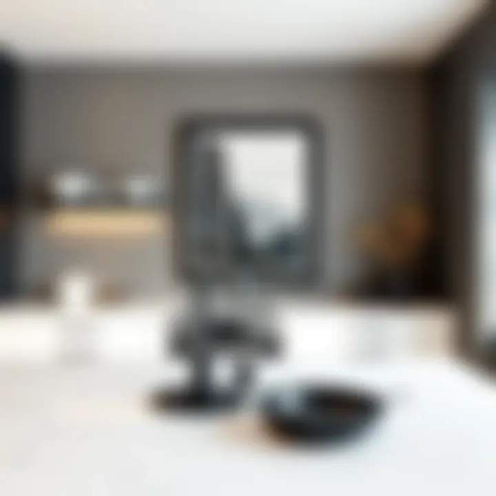 Elegant Black Framed Artwork Elevating Kitchen Aesthetics Elegant black framed artwork in a modern kitchen setting