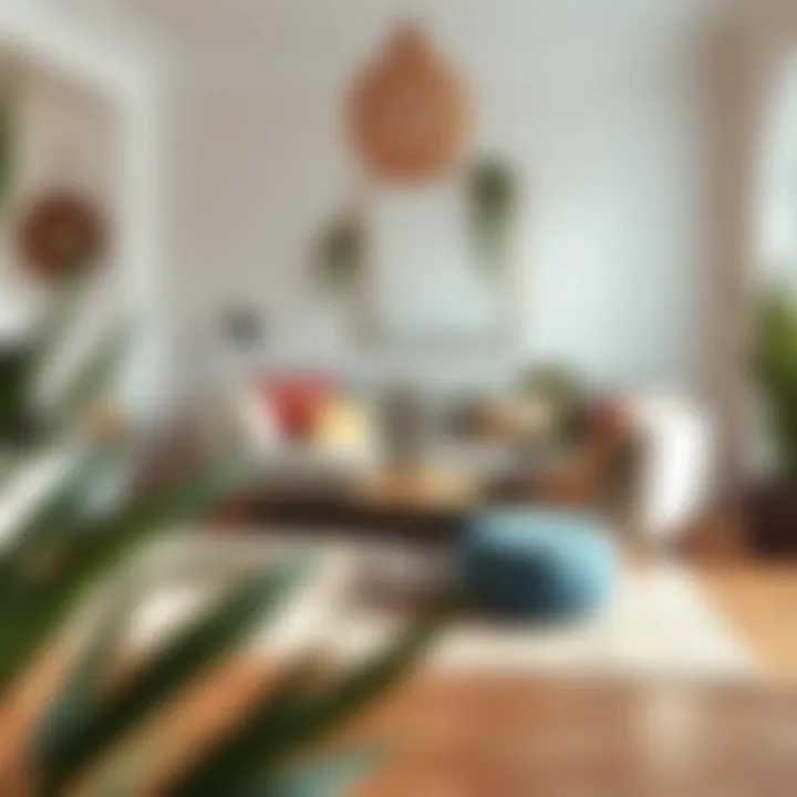 Boho Chic: Elevating Interior Spaces Stylish living room featuring a boho area rug with tassels