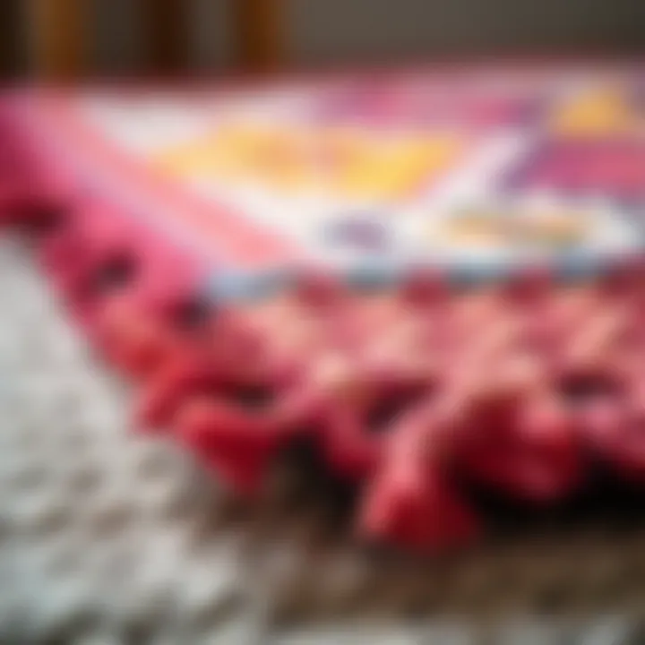 Textural Richness of Boho Rugs Close-up of vibrant colors and textures in a boho rug