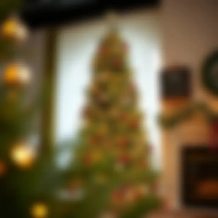 Eco-Friendly Artificial Christmas Tree An eco-friendly artificial Christmas tree displayed with style