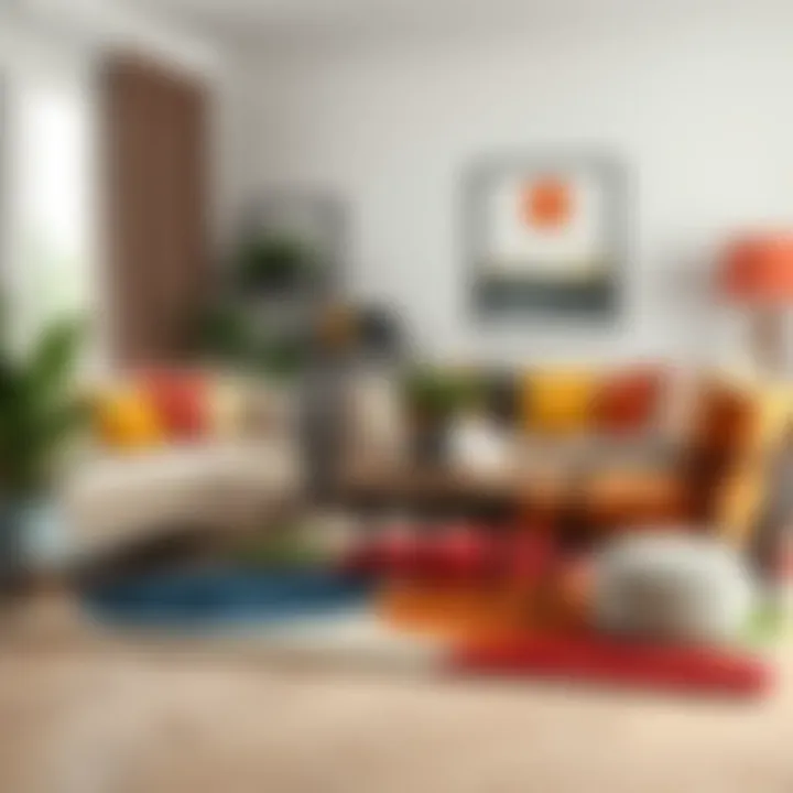 Colorful 2x3 Rug in a Cozy Living Room Setting Cozy living room featuring a colorful 2x3 rug