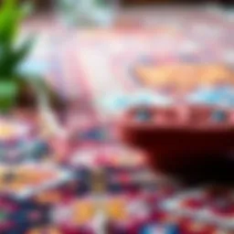 Vibrant 2x3 rug showcasing intricate patterns