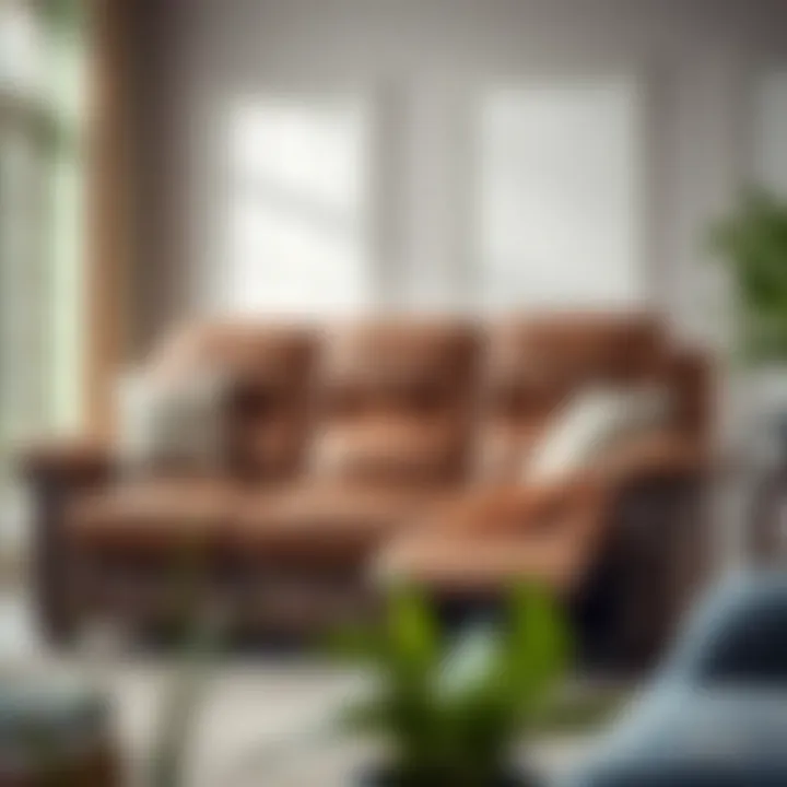 Elegant Recliner Couch Elegant recliner couch with plush cushions