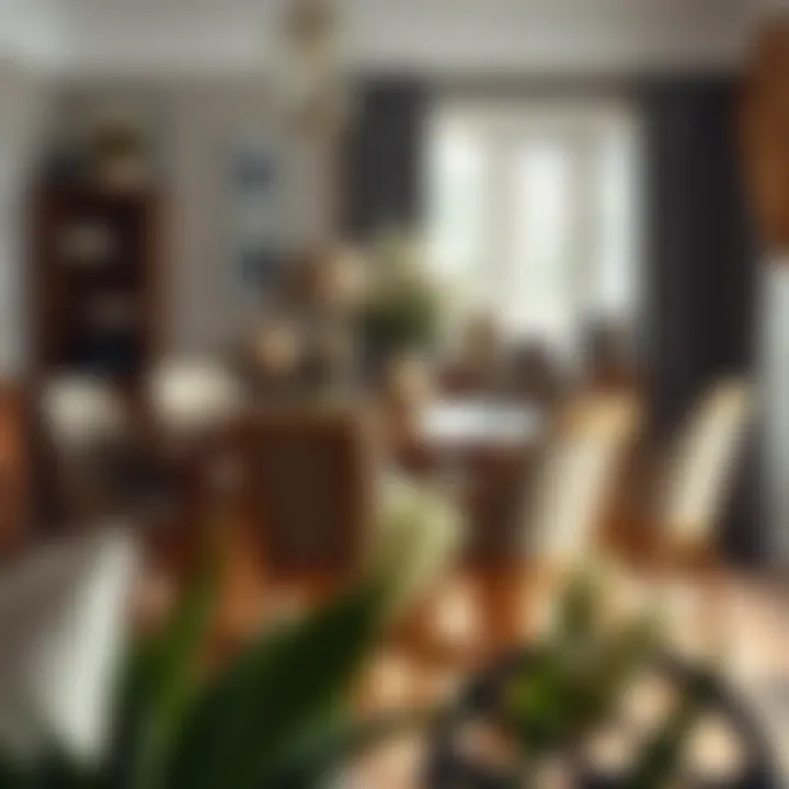 Versatile counter height dining room arrangement in a cozy setting