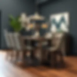 Elegant counter height dining room set featuring a modern design