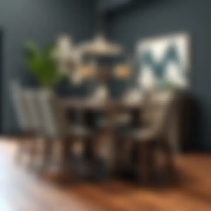 Elegant counter height dining room set featuring a modern design