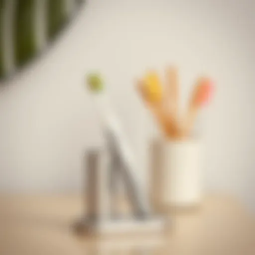 Modern minimalist toothbrush holder with sleek design