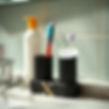 Stylish dual-purpose toothbrush and toothpaste organizer
