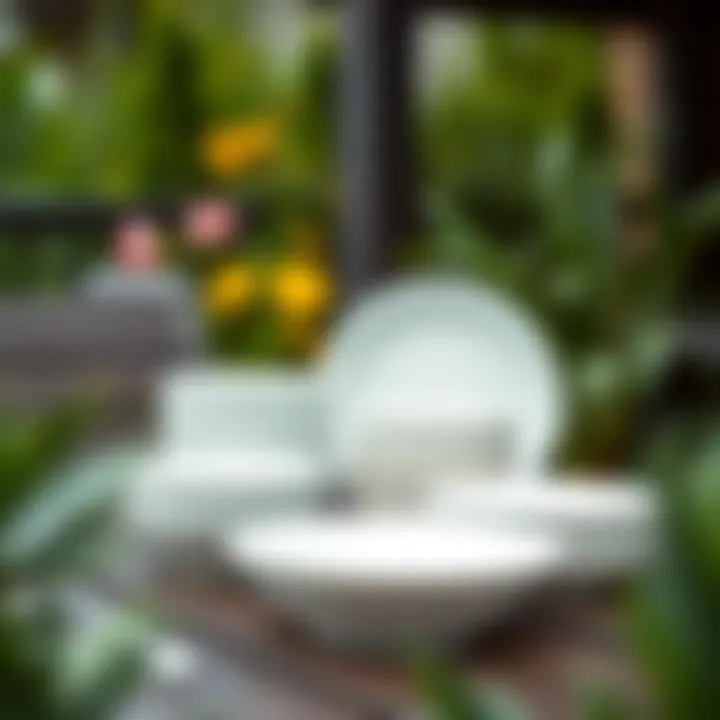 Sturdy melamine dish set perfect for outdoor dining