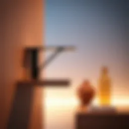 Elegant design of a modern shelf bracket