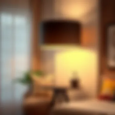 Illumination of Cozy Spaces with Large Lamp Shades A beautifully designed extra extra large lamp shade illuminating a cozy reading nook