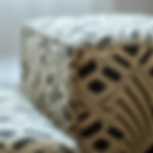 Luxurious Fabric Cube with Intricate Textures Luxurious fabric cube showcasing intricate textures and patterns