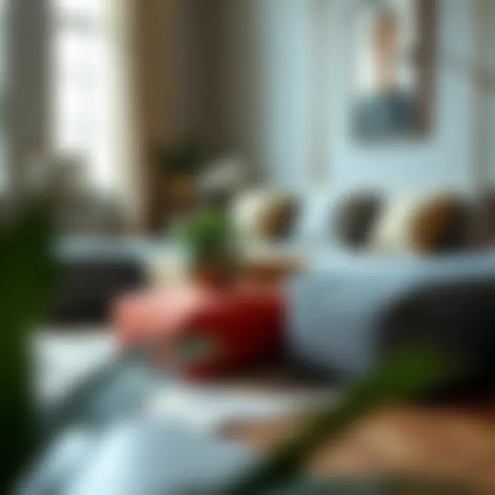 Versatile Fabric Cubes as Seating and Decor Versatile fabric cubes used as seating and decor elements