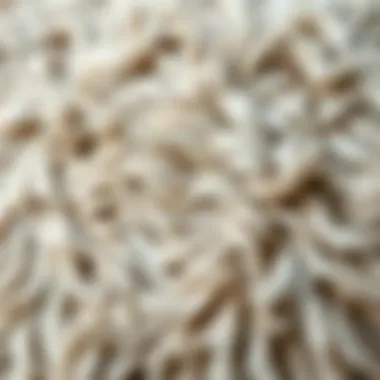Close-up of intricate faux pelt texture showcasing its softness