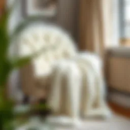 Luxurious faux pelt fabric draped elegantly on a chair