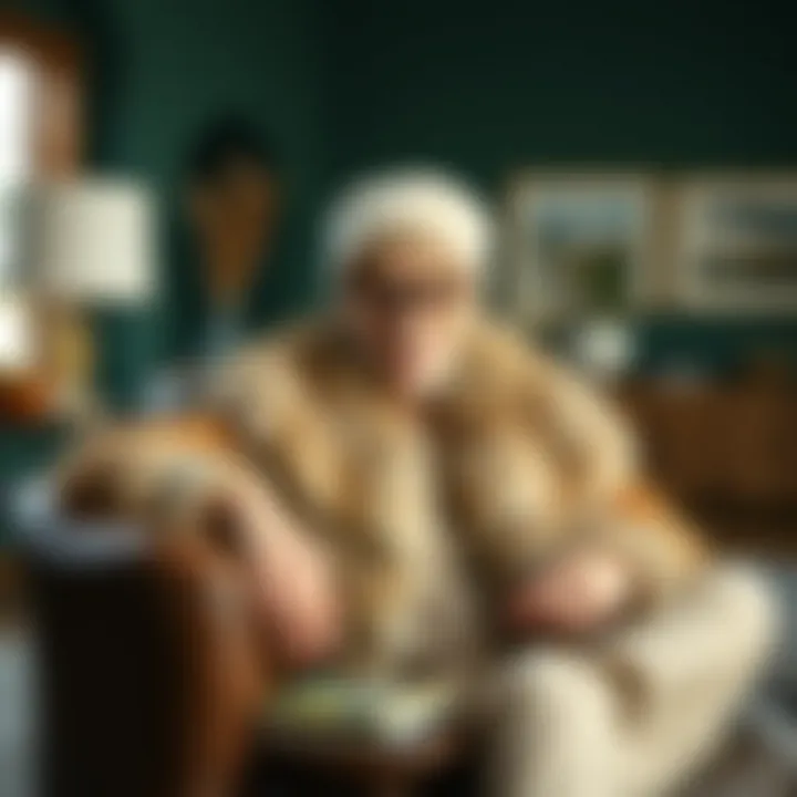 Stylish fashion ensemble incorporating faux pelt accessories