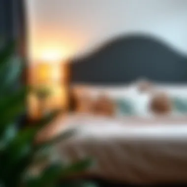 Stylish bedroom decor featuring well-fitted bed sheets.