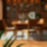 Elegant Wooden Dining Set Elegant wooden dining set showcasing a harmonious blend of form and function.