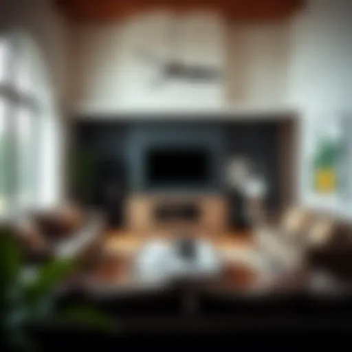 Stylish living room furnished with rental furniture