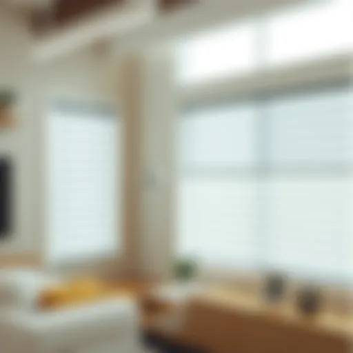 Elegant horizontal blinds in a modern living room setting